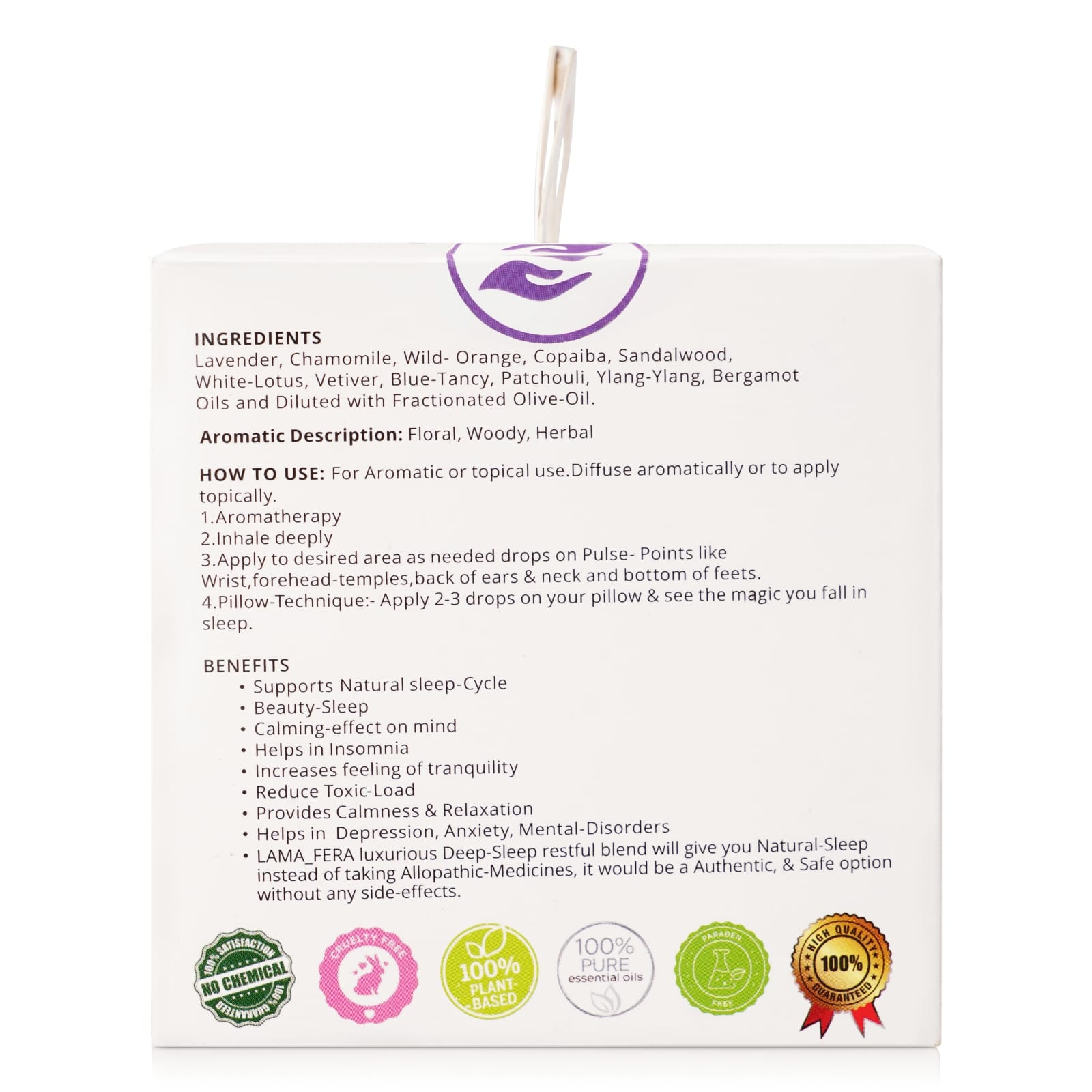 LAMA_FERA™ Stress-Relief Luxurious Pure Essential Oil Calming Blend